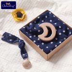 Pacifier Clip Chain, Teething Bracelet and Towel Box Set