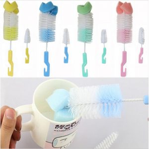 2pcs 360 Degree Sponge Pacifier Cleaning Brush