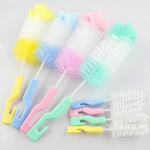 2pcs 360 Degree Sponge Pacifier Cleaning Brush