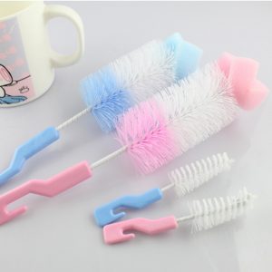 2pcs 360 Degree Sponge Pacifier Cleaning Brush