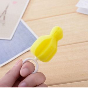 2pcs 360 Degree Rotating Baby Pacifier Cleaning Brush