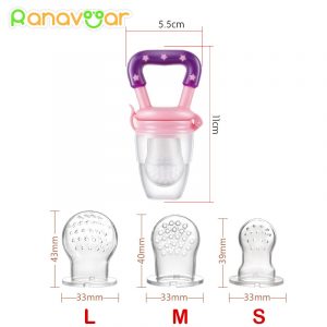 3 in 1 Baby Teething Pacifier & Fruit/Food/Water Feeder