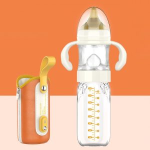 3 in 1 Baby Travel Feeding Bottle Set with Milk Powder Storage and USB Thermal Bag