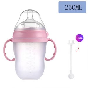 Baby Wide Neck Soft Silicone Feeding Bottle