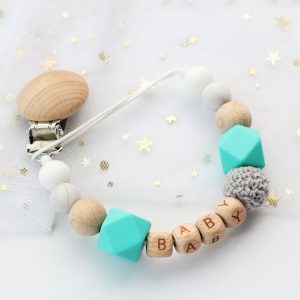 Personalized Name Baby Pacifier Chain & Clip