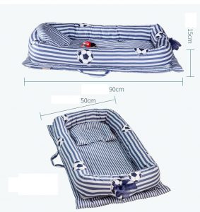 Foldable & Washable Bionic Baby Crib with Bed Bumper