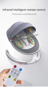 Smart Electric Rocking Baby Cradle Crib with Intelligent Remote Control