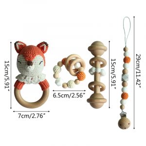 BPA Free Baby Teether / Pacifier Chain / Bracelet / Rattle