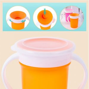 360 Degrees Rotating BPA Free Baby Learning Drinking Cup