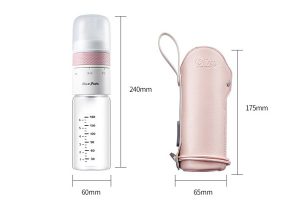 3 in 1 Baby Travel Feeding Bottle Set with Milk Powder Storage and USB Thermal Bag