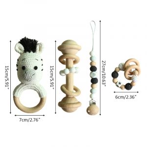 BPA Free Baby Teether / Pacifier Chain / Bracelet / Rattle