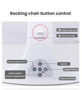 Smart Electric Rocking Baby Cradle Crib with Intelligent Remote Control