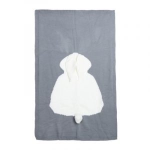 Knitted Rabbit Cartoon Baby Blanket & Swaddle