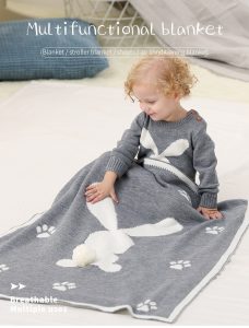 Super Soft Knitted Baby Blanket & Swaddle