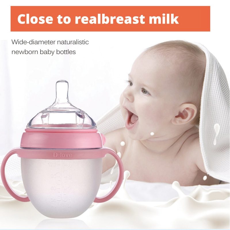 Baby Wide Neck Soft Silicone Feeding Bottle