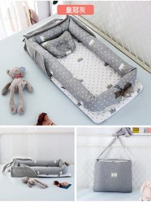 Portable Baby Travel Crib with Pillow