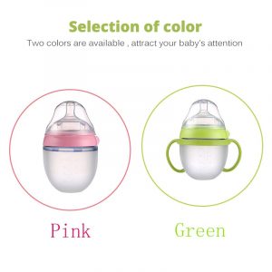 Baby Wide Neck Soft Silicone Feeding Bottle