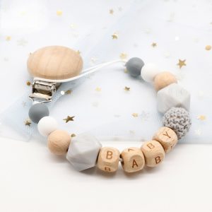 Personalized Name Baby Pacifier Chain & Clip