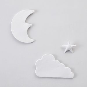 3pcs/set Kids Room Moon Star Wall Decor