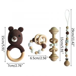 BPA Free Baby Teether / Pacifier Chain / Bracelet / Rattle