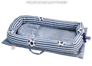 Foldable & Washable Bionic Baby Crib with Bed Bumper