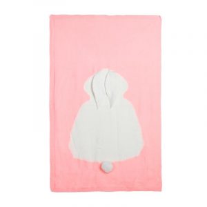 Knitted Rabbit Cartoon Baby Blanket & Swaddle