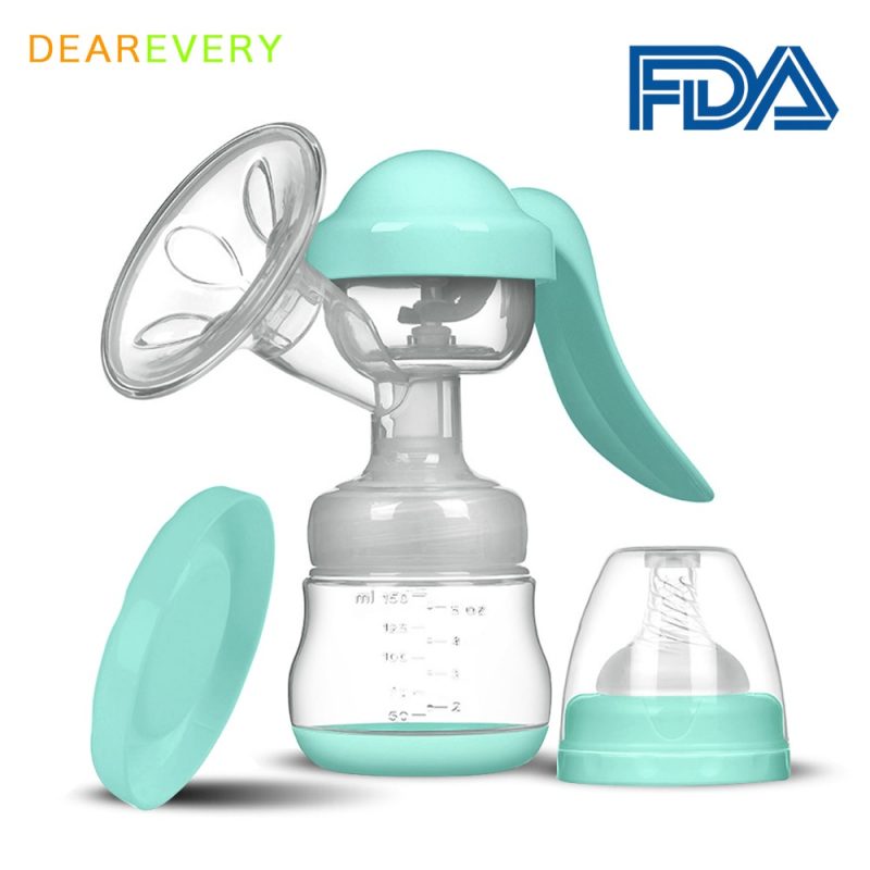 Manual Breast Pump with BPA Free Baby Bottle