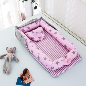 Portable Baby Travel Crib with Pillow