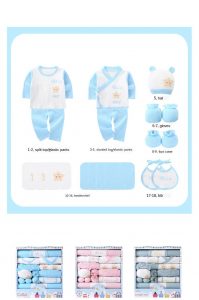 18pcs 100% Cotton Baby Clothes Set