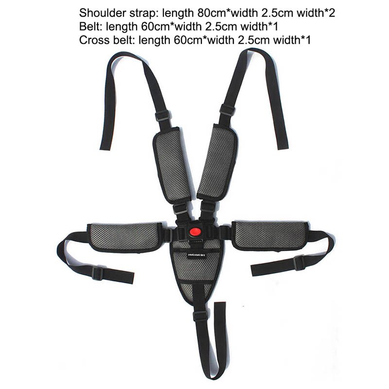 5 Points Portable & Adjustable Baby Safety Stroller / Car Seat Belt