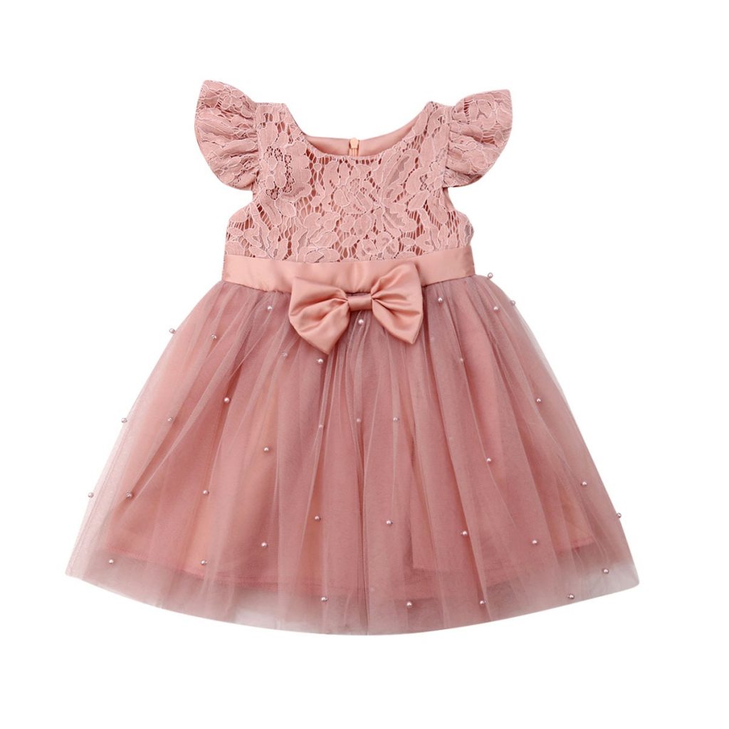 2-7Years Toddler Kid Girl Princess Dress Lace Tulle Wedding Birthday ...