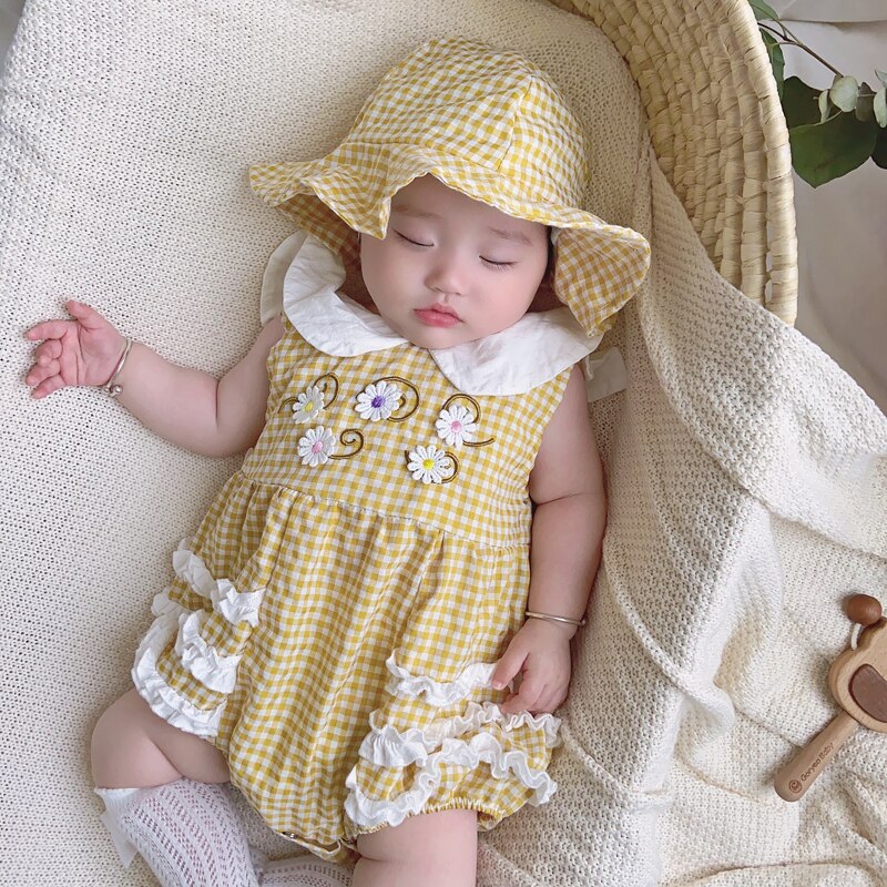 Korean Style Baby Girl Cotton Jumpsuit & Romper