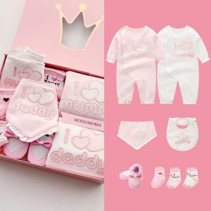 Cotton Baby Crawling Suit Gift Box