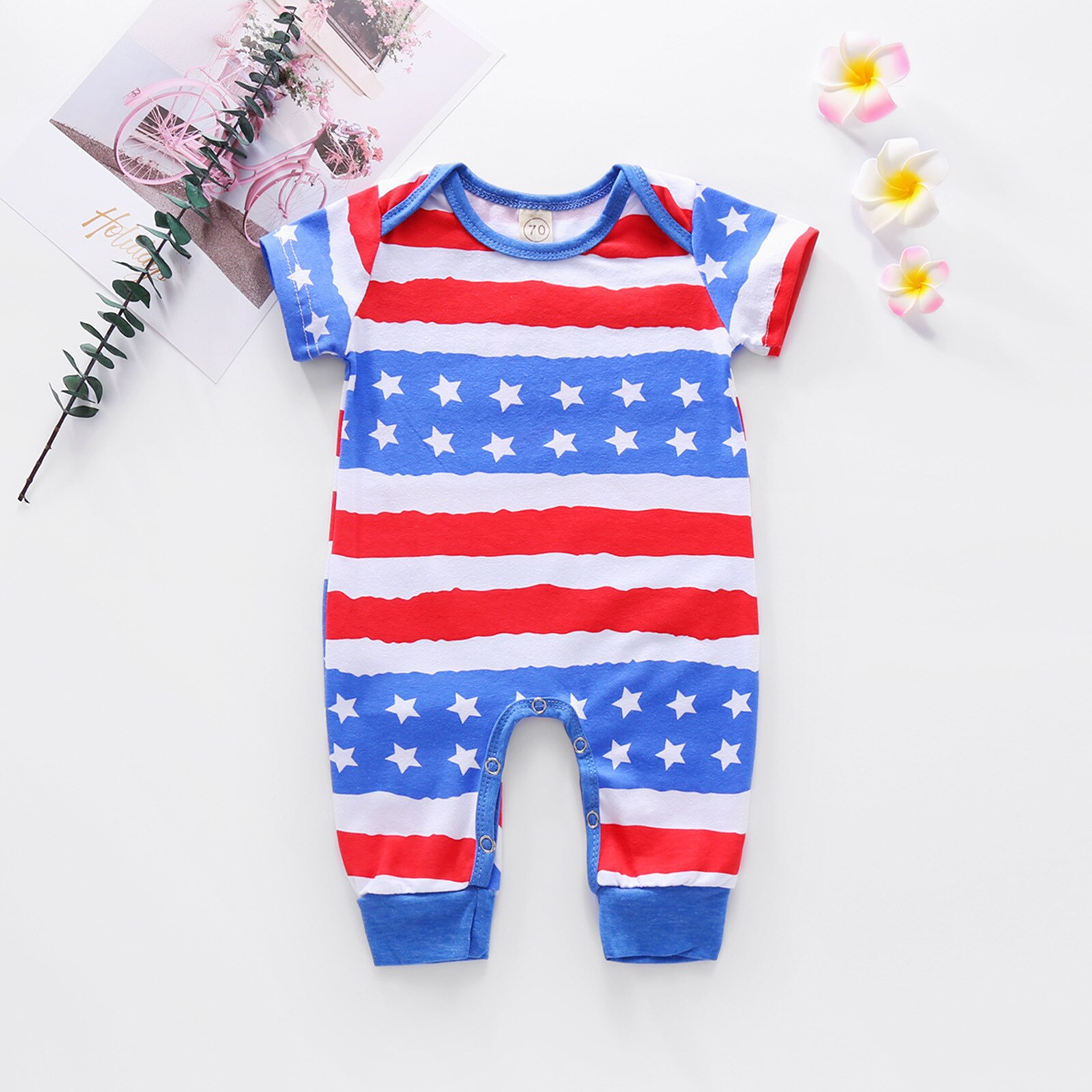 Children’s Romper Boys Girls rompers and coveralls 4th-of-July Stars ...