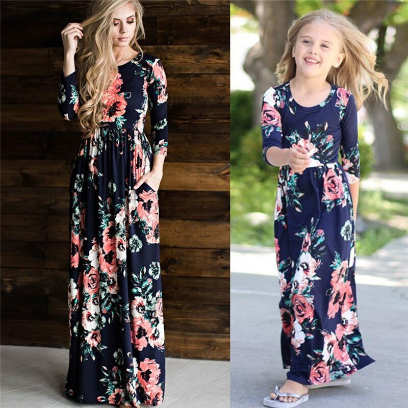 Mother Daughter Floral Family Matching Dress