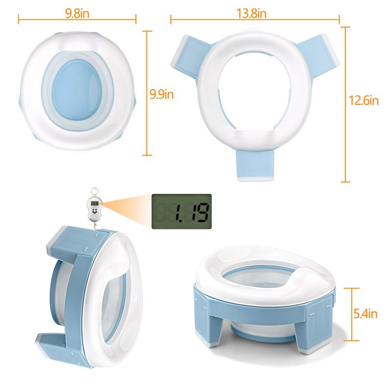 3-in-1 Baby Portable & Foldable Silicone Travel Toilet Seat