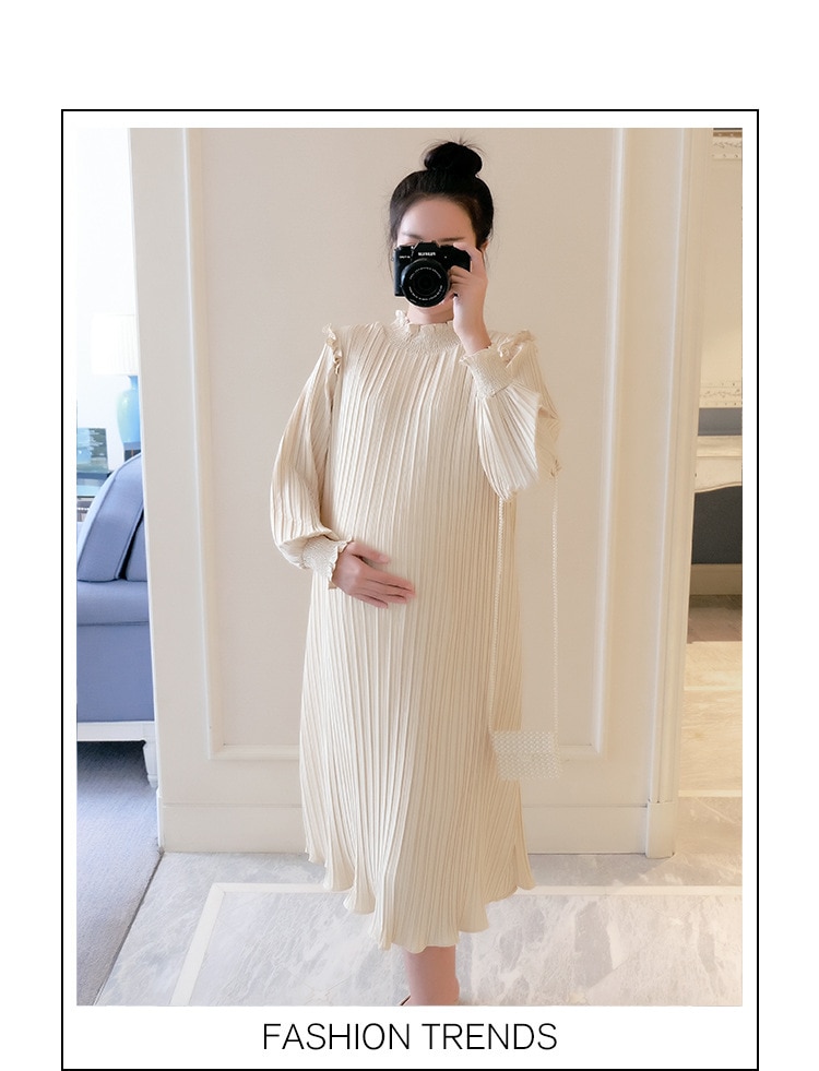 Trendy & Elegant Knee-Length Maternity Dress