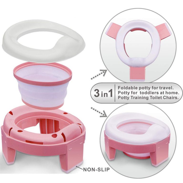 3-in-1 Baby Portable & Foldable Silicone Travel Toilet Seat