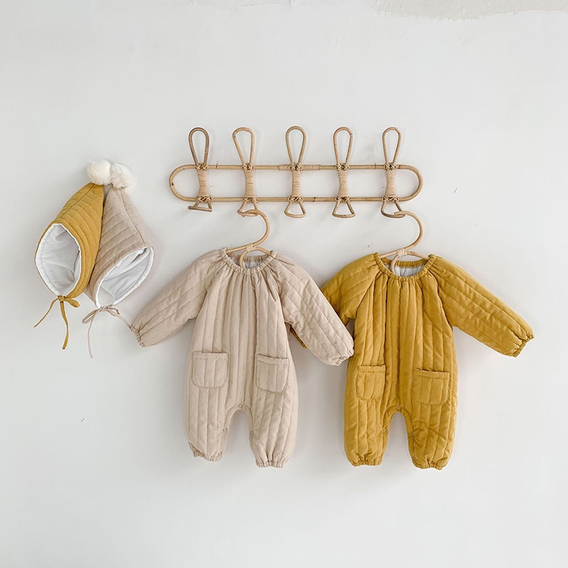 Baby Winter Jumpsuit & Romper with Hat