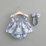 2Pcs Sleeveless Cute Summer Baby Clothing Sets