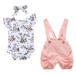 3Pcs Newborn Baby Girl Summer Clothing Set